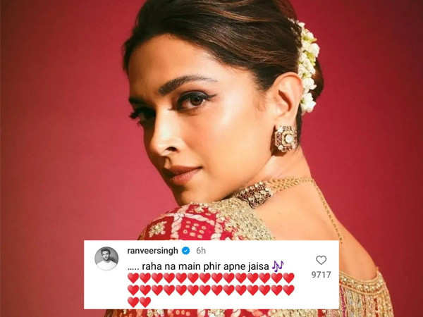 Watch this sweet reaction of Ranveer Singh to wife Deepika Padukone's post